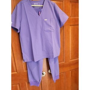 FIGS Scrub Set Zamora Joggers and  Catarina One-Pocket Scrub Top Size XXL